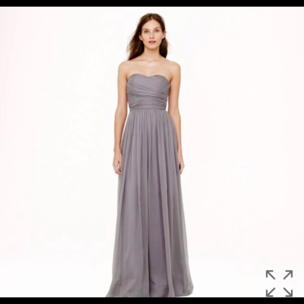 JCrew Arabelle Dress in Grey Chiffon